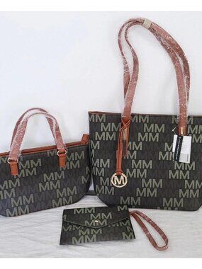 MKF Collection 3 Pc Set -Tote, Handbag and Wristlet